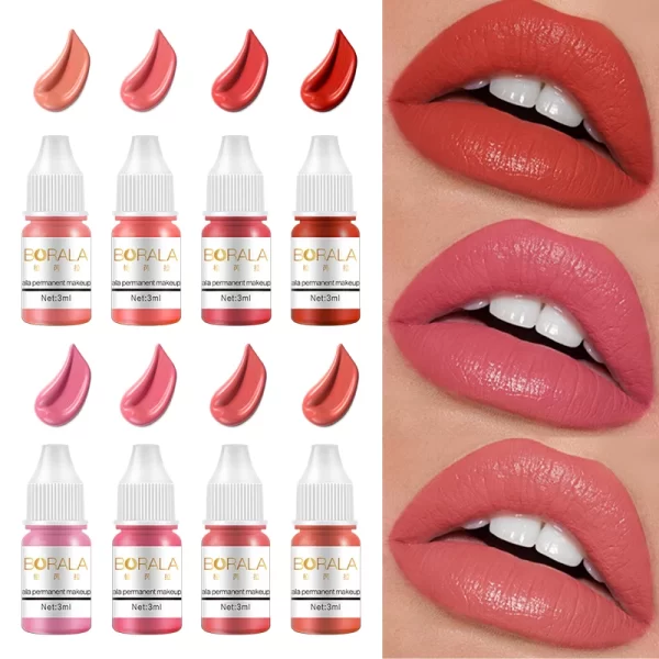 Borala Semi Permanent Makeup Pigments Sample 3ml Tattoo Body Art For Lips Eyebrows Eyeliners Tattoo Supplies Microblading Ink