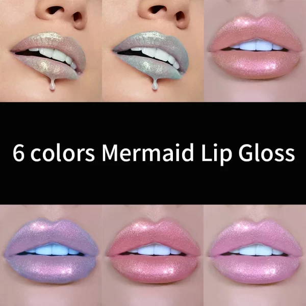 Handaiyan Lip Gloss Longlasting Glitter Lip Glaze Lipstick Liquid Waterproof Moisturize Luminous Shimmer Shiny Lipgloss Makeup - Image 4