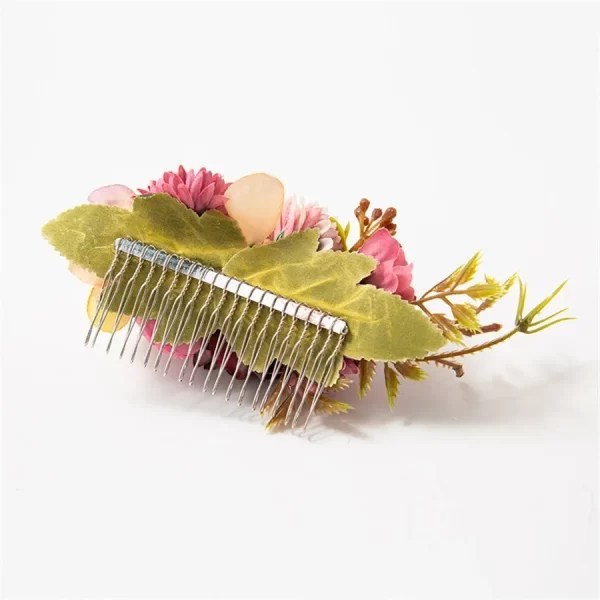 2024new Brides Wedding Flower Hair Comb Hairpin Bridesmaid Headdress Hair Combs Hair Accessories for Women Girls Floral Hairpins - Image 6