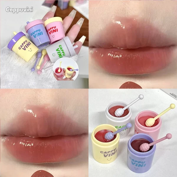 Teacup Colored Lip Balm Moisturizing Colored Lip Tint Long Lasting Anti-cracking Solid Color Lipstick Girls Lip Care Cosmetics - Image 4