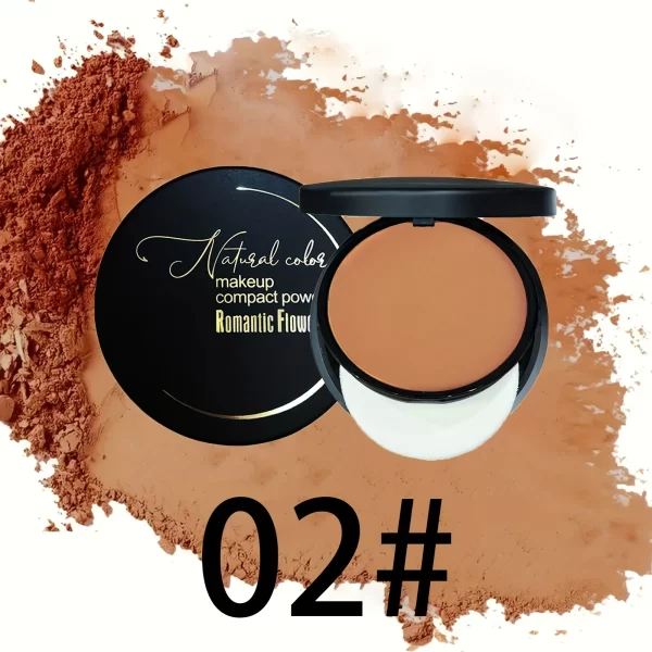 3 color bronzer, sculpting matte powder, waterproof, full coverage, press-on powder, natural color, with puff - Image 8