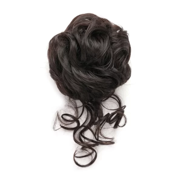 Messy Bun Synthetic Hair Piece Claw Clip Curly Wavy Hair Bun Tousled Updo Scrunchie Long Beard Chignon Ponytail for Daily Wear - Image 26