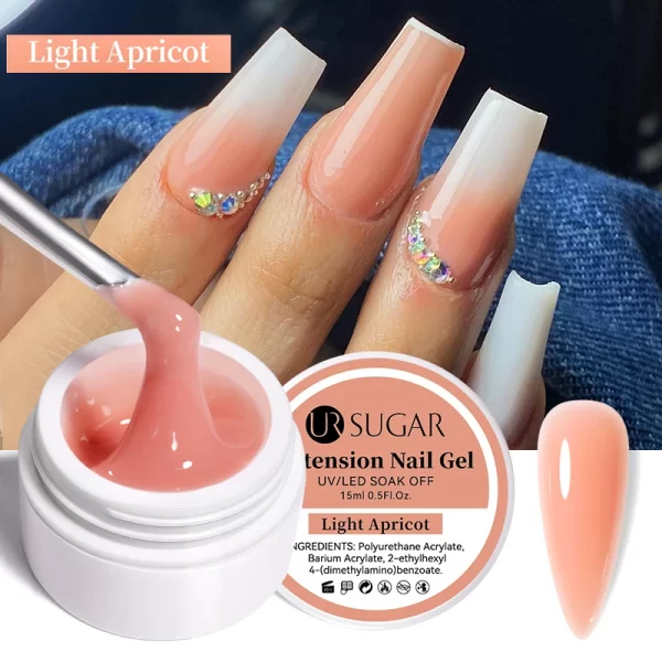 UR SUGAR 15ml White Extension Gel Nail Polish Acrylic Construct Hard Gel Semi Permanent Varnish Nude Pink Gel Polish UV Manicure - Image 18