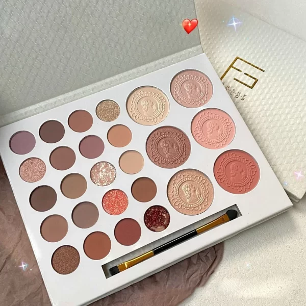 26 Colors Eyeshadow Palette Pearly Matte Earth Color Eyeshadow Portable Long Lasting Highlight Blush Palette Eye Shadow Makeup - Image 7