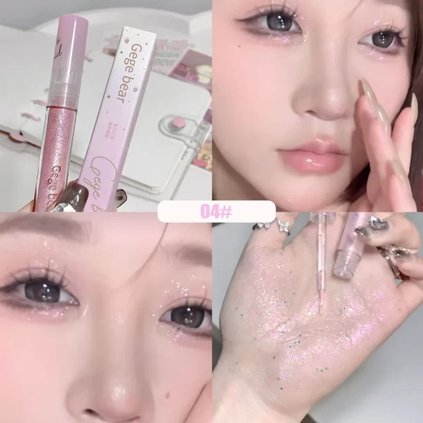 Sparkling Liquid Eye Shadow Lying Silkworm Highlighter Waterproof Pearl Sequins High-gloss Brightening Glitter Eyeshadow Stick - Image 12