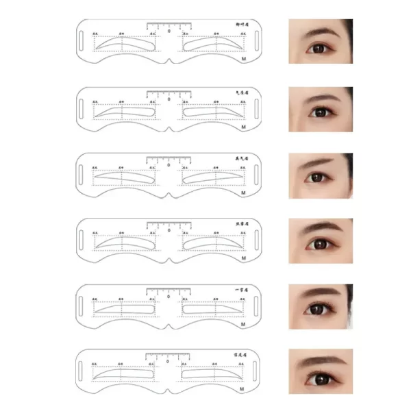 Reusable Eyebrow Stencil Set Soft Ruler Brow Definer Eye Brow Drawing Guide Styling Shaping Grooming Template Card Makeup Tools - Image 5