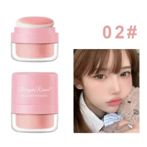 Cheek Tint Blusher Powder Lasting Natural Mineral Loose Powder Multi-purpose Peach Pink Rouge Pigments with Sponge Cosmetic Tool