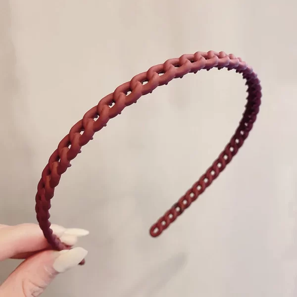 Elegant Solid Color Wave Hairbands For Women Trendy Toothed Non-slip Hair Combs Hair Accessories Girl Face Wash Sports Headbands - Image 8