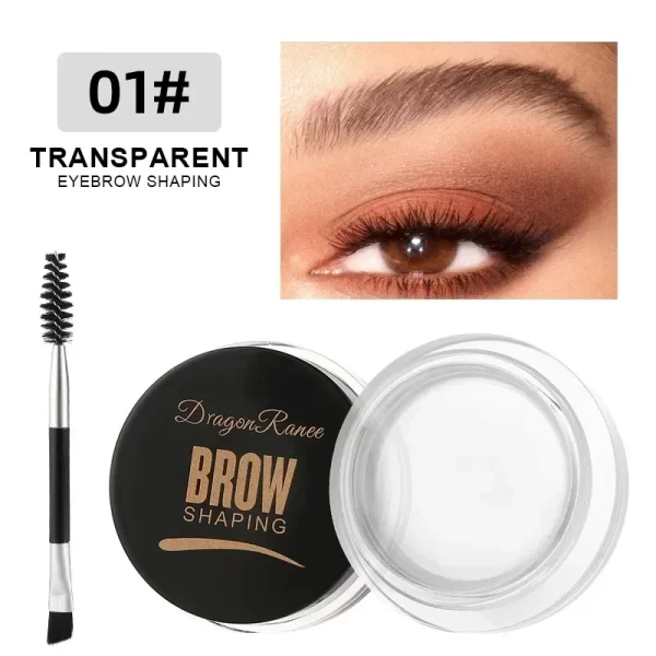 Matte Eyeliner Eyebrow Cream Gel 2 in 1 Waterproof Long Lasting Contouring Brown Black Brow Cream with Brushes Makeup Cosmetics - Image 14
