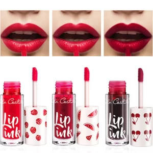Moisturizing Liquid Lipstick Jelly Lasting Cherry Red Pink Lip Gloss Sexy Non Sticky Cup Lip Tint Korean Lips Makeup 3 Colors
