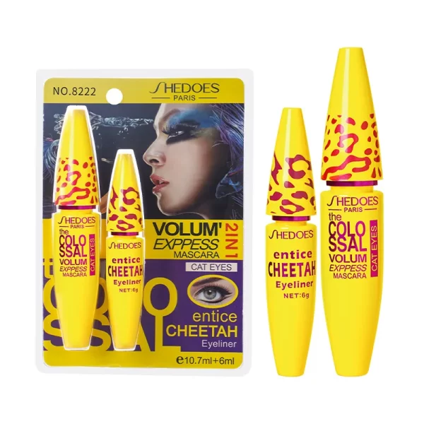 Make up Eyelash Mascara Waterproof Thick Liquid Eyeliner Mascara Makeup Kit Eyelashes Long Lasting Volume  Eye Liner Mascara Set - Image 6