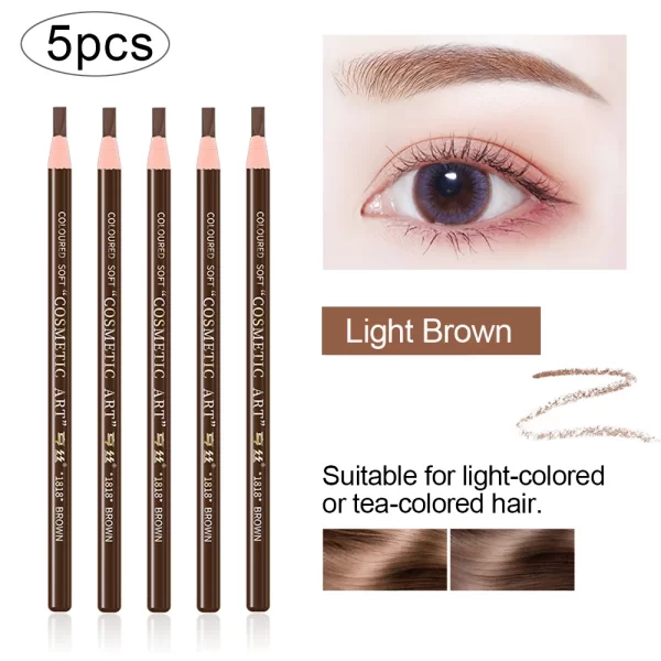 5pcs Eyebrow Pencil Permanent Makeup Eyebrow Enhancers Cosmetic Waterproof Microblading Pen Tint Eye Brow Pencil Marker Tools - Image 9