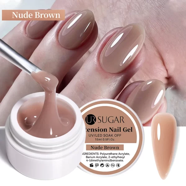 UR SUGAR 15ml White Extension Gel Nail Polish Acrylic Construct Hard Gel Semi Permanent Varnish Nude Pink Gel Polish UV Manicure - Image 19