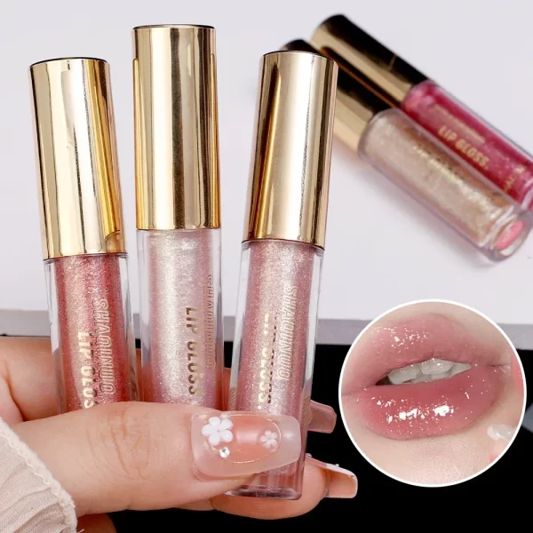 Waterproof Mirror Pearl Lip Gloss Lasting Moisturizing Liquid Lipstick Shine Glitter Diamond Lip Gloss Women Makeup Cosmetics - Image 4