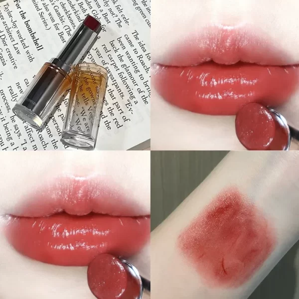 Jelly Tinted Lip Balm Makeup Moisturizing Rose Tea Non-Stick Cup Lip Plumper Crystal Gloss Red Lipstick Lips Makeup Cosmetics - Image 8