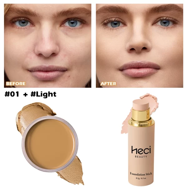 2pcs/Set Concealer Foundation For Medium Skin, Long-Lasting Nourishing Waterproof Bronzing + Highlighting Foundation Cream - Image 8