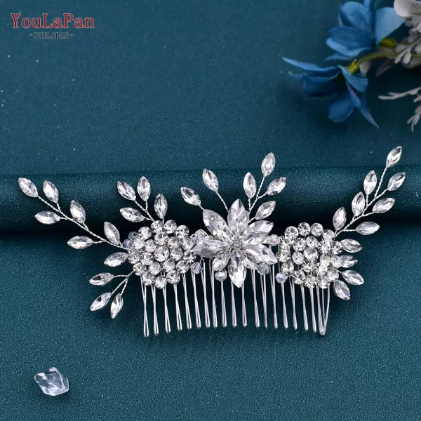 YouLaPan HP502 Flower Wedding Combs Woman Hair Accessories for Party Bride Hair Ornaments Jewelry Bridal Headpiece with Comb - Image 9