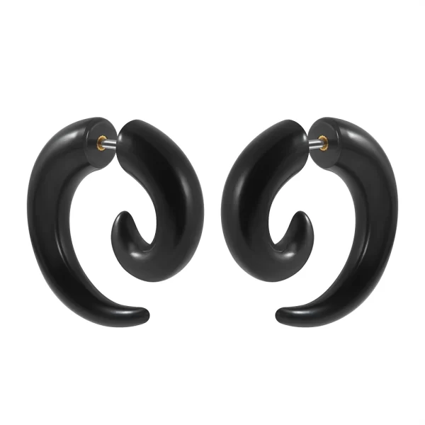 16gX6mm Shaft Acrylic Twist Wing Stud Fake Plug Tunnel Faux Ear Taper Gauges Earrings Cheater Stretcher Expander Piercing - Image 12