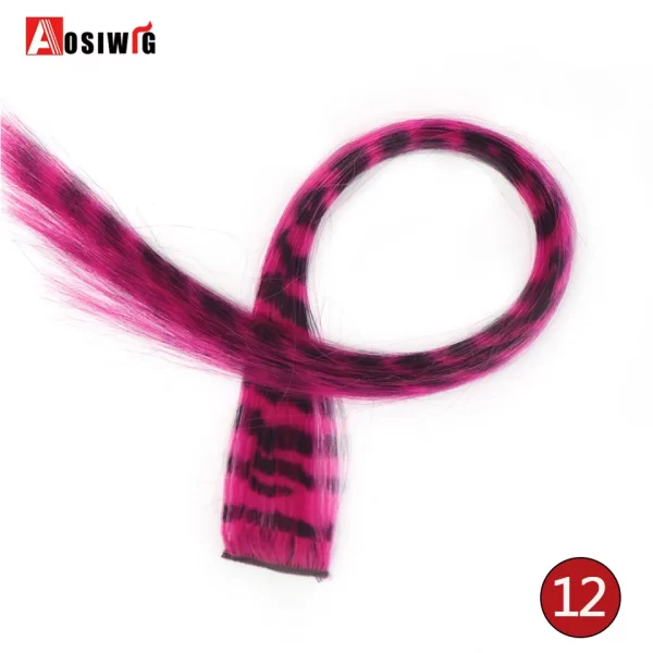 Synthetic 18" Feathers Hair Clip in One Piece Hair Extension DIY Colorful Hairpiece For Fashion Beautiful Girls - Image 36