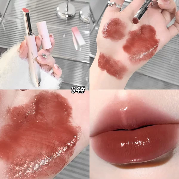 Jelly Solid Lip Gloss Cute Hydrating Mirror Red Brown Lipstick Clear Moisturizing Lips Tint Nature Nude Lip Makeup Cosmetics - Image 11