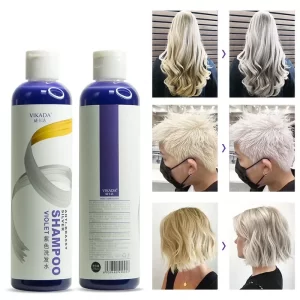 Purple Shampoo Linen Bleaching Hair Correction Yellow Removing Long Lasting Color Locking Protecting Shampoo Soap Bio Extratus