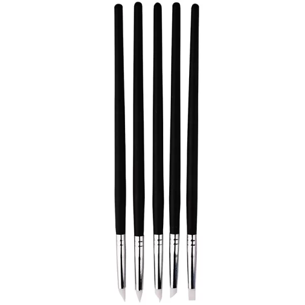 Nail Art Brush Pen Silicone Head Nail Brush Set Acrylic Painting Drawing Carving Pen UV Manicure Dotting Tool - Image 2
