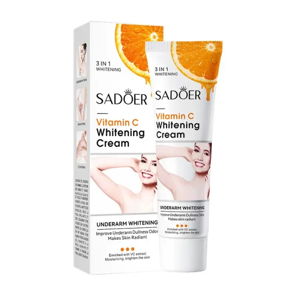 Vitamin C Brighten Cream Bleaching Armpits Elbows Knees Brightening Skin Cream Moisturizing Body Lotion Cream Lightening Melanin - Image 7