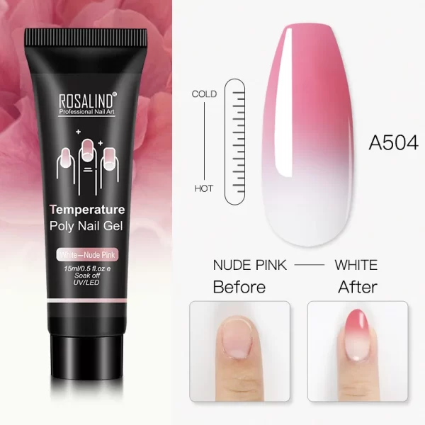 ROSALIND Multicolor Poly Nail Polish Gel Acrylic Extension Gule Profession Semi Permanent Resin Art Crystal Nail Glue 15ML/30ML - Image 51