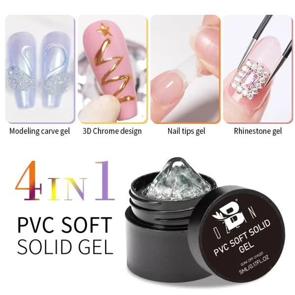 BOZLIN 5ml 4 In 1 No Wipe Painting Gel Varnish Black White Color Painting Liner Nail Art Glitter UV Gel Top Coat Manicure Polish - Image 18