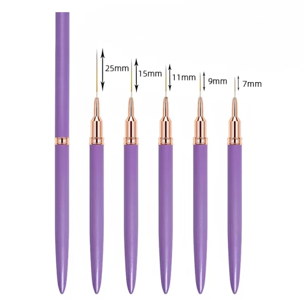 7/9/11/15/25mm Nail Liner Brush Set Drawing Lines Stripe Painting Flower Pen Nail Art Manicure DIY Manicure Design Accessories - Image 9