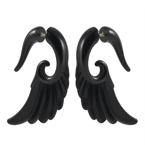 16gX6mm Shaft Acrylic Twist Wing Stud Fake Plug Tunnel Faux Ear Taper Gauges Earrings Cheater Stretcher Expander Piercing - Image 9