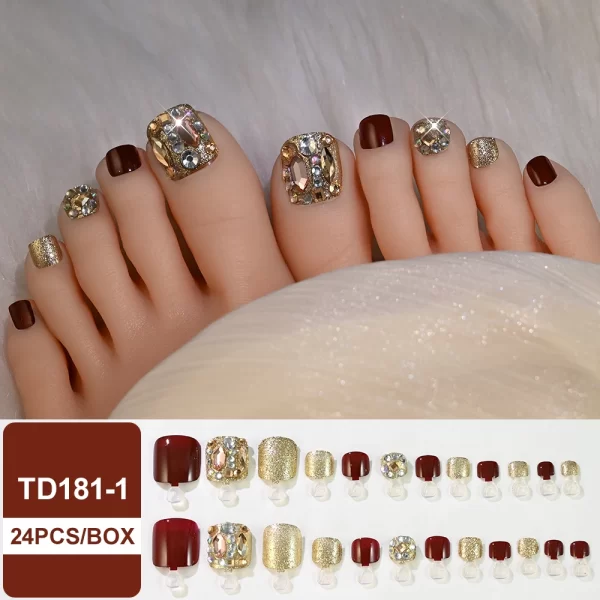 120pcs Gradient Short Ballet Press on Toenails Wearable Simple Nude Color False Toe Nails Full Cover Finished False Nail Tips *& - Image 29
