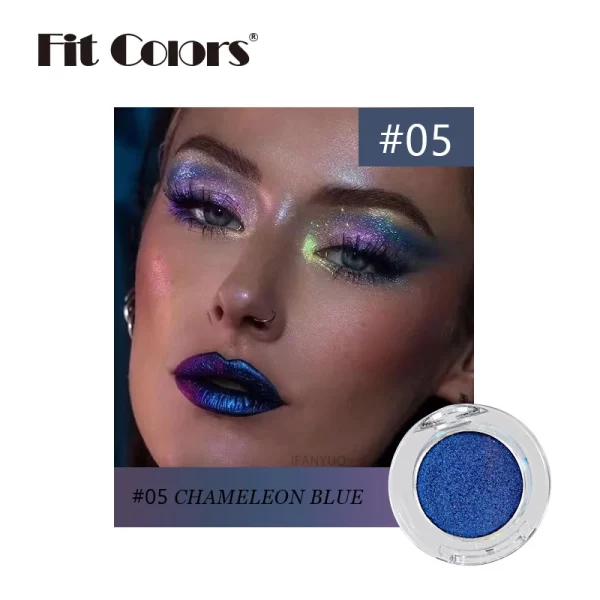 High-Pigmented Chameleon Purple Eyeshadow Powder MultiChrome Shifting Pigments Shiny Metallic Lipstick Eyes Makeup Palette - Image 9