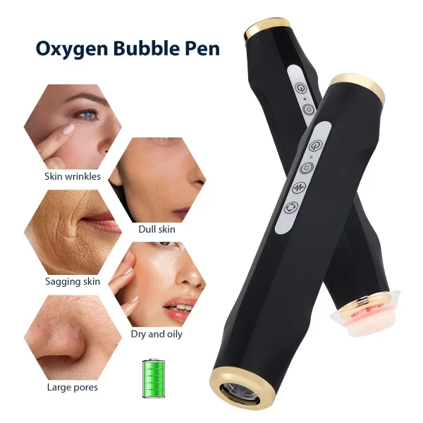 Facial CO2 Oxygen Bubble Pen Skin Care Beauty Meter Oxygen Balancing Device Home SPA Skin Care Tool - Image 2