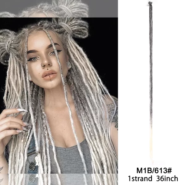 5 Strands Reggae Synthetic 20 36inch Handmade Dreadlocks Hair Extensions Faux Locks Crochet Hair Braid Hairpiece For Women/Men - Image 23