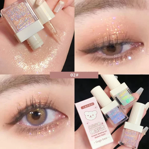 Crystal Liquid Eye Shadow Glitter Pink Blue Sequins Bright Eye Liner Pen Pearlescent Shiny Long Lasting Waterproof Eyes Makeup - Image 10