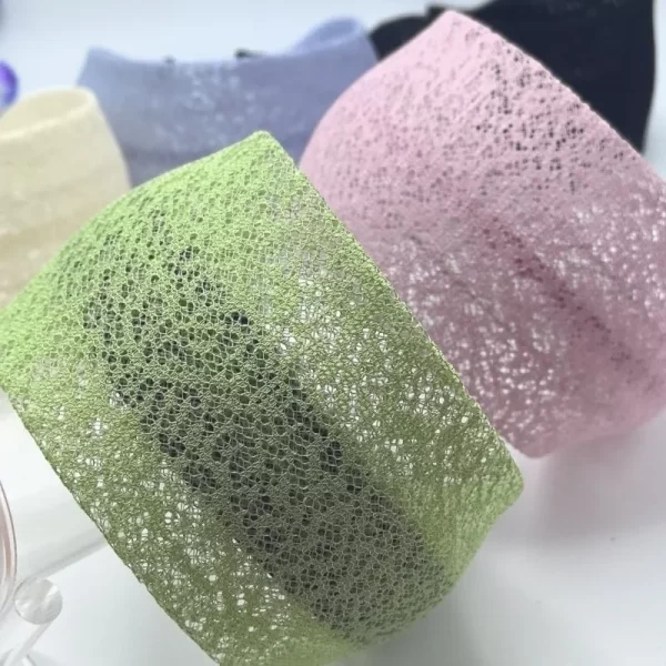 Fashionable Wide Lace Headband Anti-Slip Design Stylish Wide Embroidered Border  Women's Knitted Hair Accessories Elegant Style - Image 5