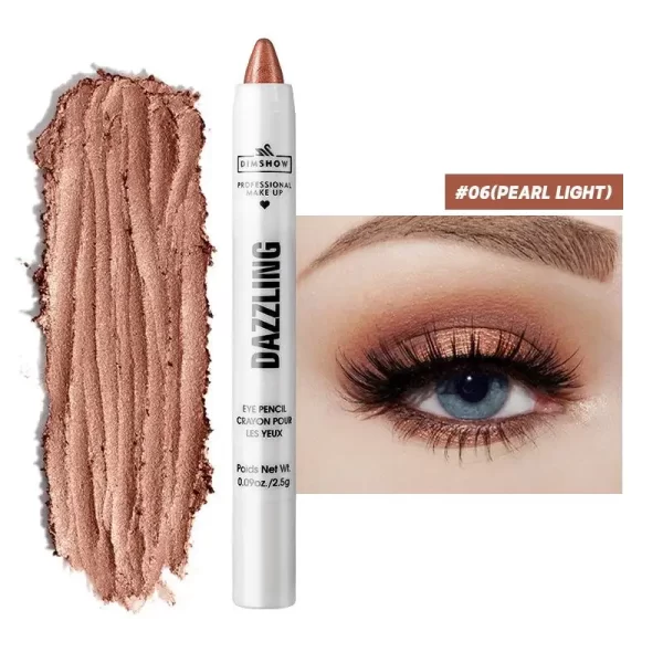 12 Colors Pearlescent Eyeshadow Pencil Waterproof Long Lasting Glitter Shimmer Eye Shadow Pen Eyeliner Stick Eyes Makeup Tools - Image 11