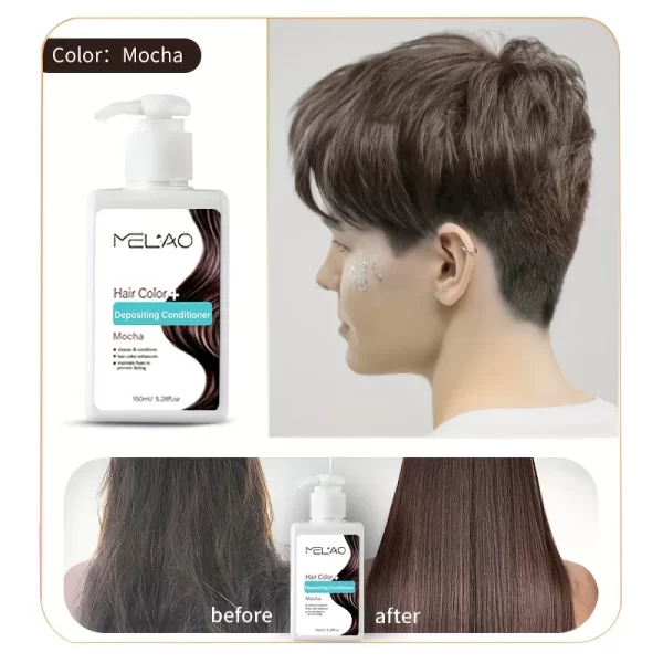 MELAO Hair Dye - Semi Permanent Hair Color Depositing Conditioner, Cruelty-free - Image 7