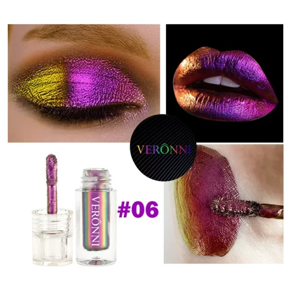 Metal Liquid Chameleon Eye Shadowcosmetics Multi-Dimensional Eye Makeup, Durable Holographic Flash Multi-color Eye Shadow Makeup - Image 10