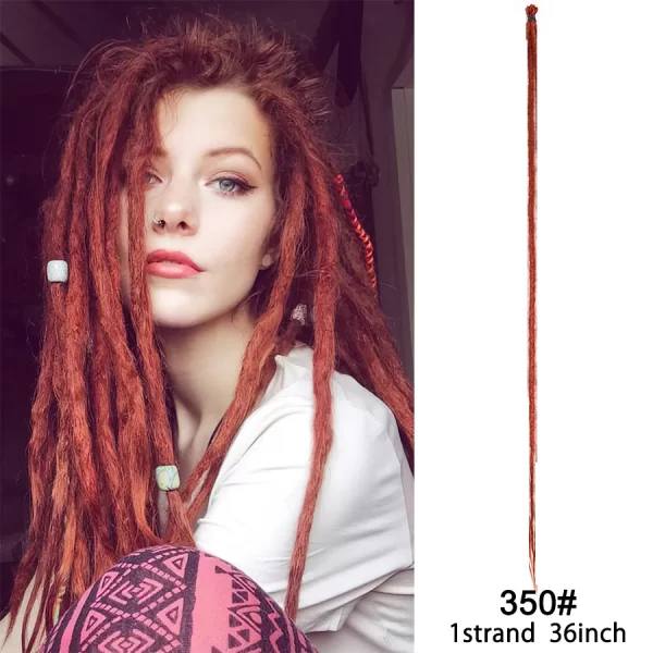 5 Strands Reggae Synthetic 20 36inch Handmade Dreadlocks Hair Extensions Faux Locks Crochet Hair Braid Hairpiece For Women/Men - Image 27
