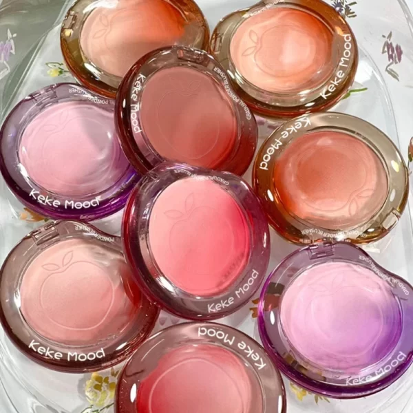 Peach Pink Blusher Matte Purple Cheek Tint Blush Makeup Lasting Brighten Facial Silky Smoothness Rouge Powder Palette Cosmetics - Image 7