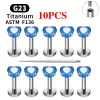2/10PCS G23 Titanium Piercing Jewelry Ear Cartilage Tragus Heart Flat Back Stud Earrings 16G CZ Internal Thread Labret Lip Ring - Image 10