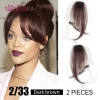 HUAYA Synthetic Hair Bangs Clips Front Side Long Bangs Fake Fringe Clip In Hair Extensions Accessories for Women - Image 7