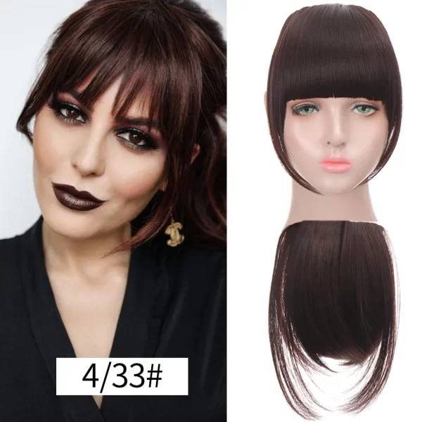 HUAYA Synthetic Hair Bangs Clips Front Side Long Bangs Fake Fringe Clip In Hair Extensions Accessories for Women - Image 27