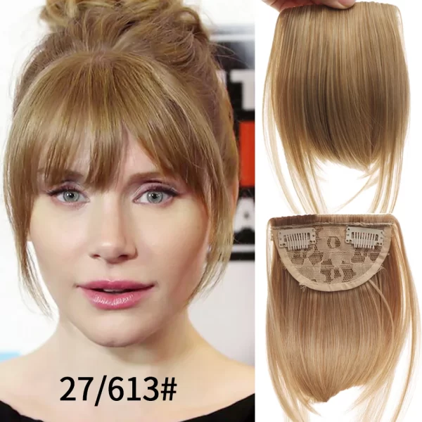 HUAYA Synthetic Hair Bangs Clips Front Side Long Bangs Fake Fringe Clip In Hair Extensions Accessories for Women - Image 21