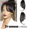 HUAYA Synthetic Hair Bangs Clips Front Side Long Bangs Fake Fringe Clip In Hair Extensions Accessories for Women - Image 9