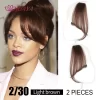 HUAYA Synthetic Hair Bangs Clips Front Side Long Bangs Fake Fringe Clip In Hair Extensions Accessories for Women - Image 15