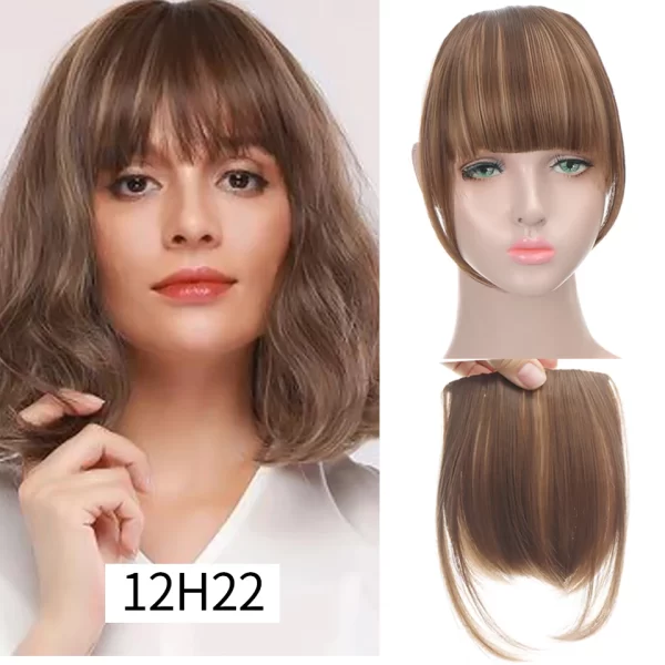 HUAYA Synthetic Hair Bangs Clips Front Side Long Bangs Fake Fringe Clip In Hair Extensions Accessories for Women - Image 29