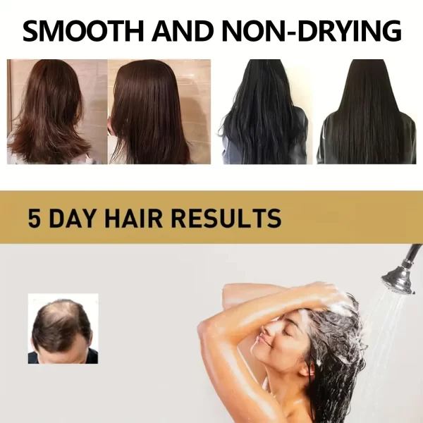 Ginger shampoo black shampoo hair dye black color permanent genuine harmless natural plant non-irritating - Image 5